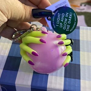 Crystal ball, light up glow in the dark hand sanitizer holder